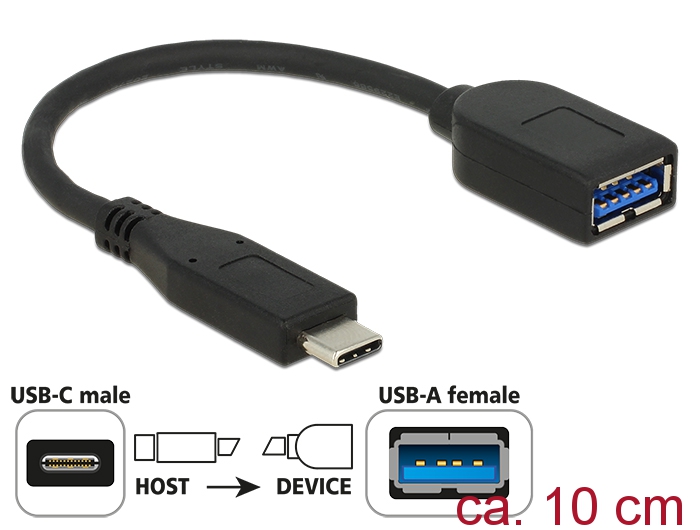 Kabel Typ-A zu USB Type-C™ 3 m USB 3.2 Gen 1 Delock SuperSpeed USB 
